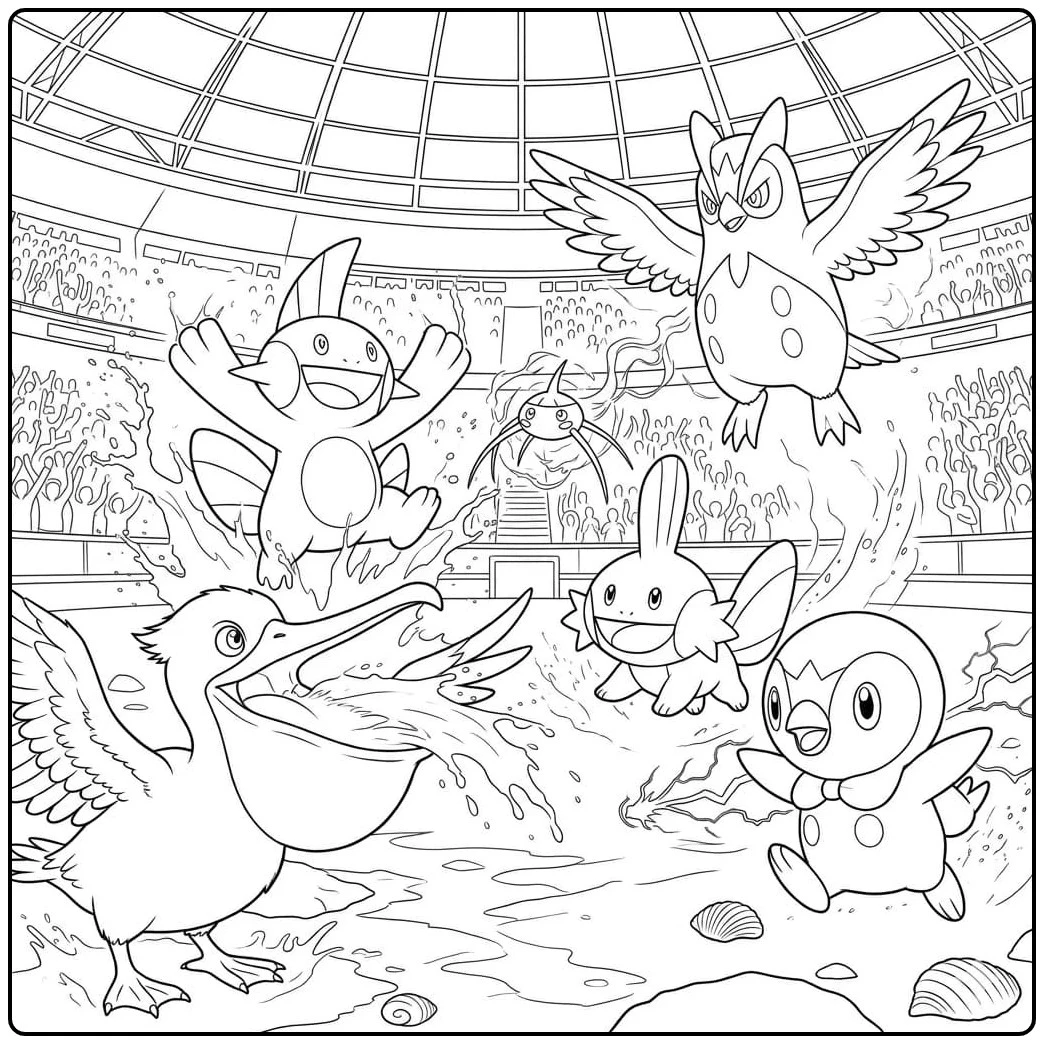 Water Pokemon coloring page