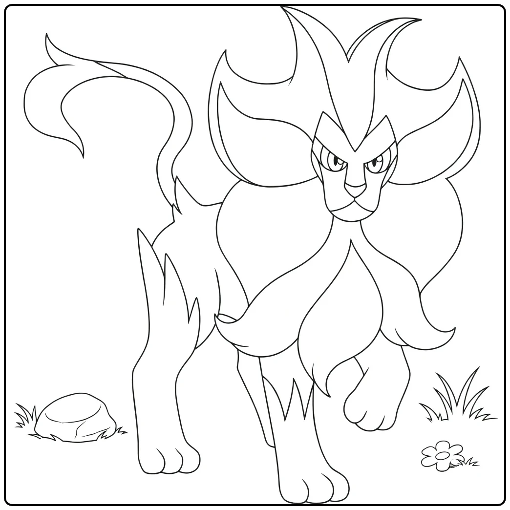 litleo coloring page Pokemon for kids