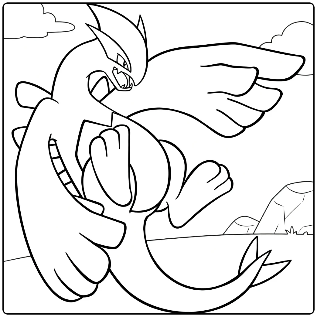 Lugia coloring page