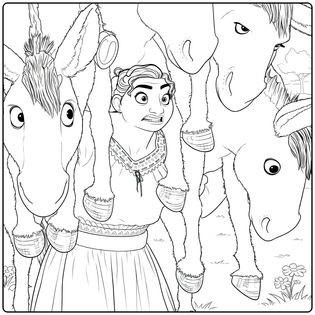 Luisa Madrigal Stacked Easels coloring page