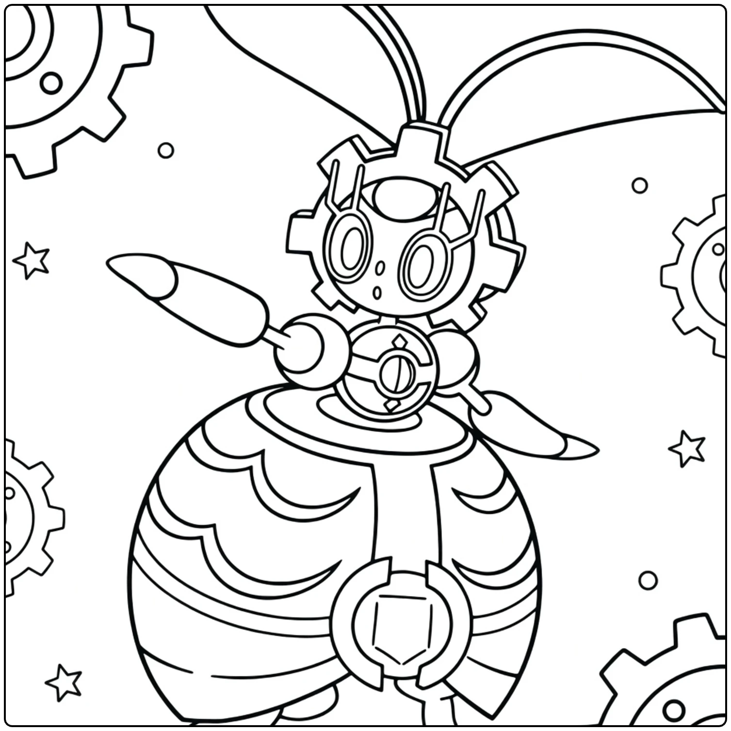 Magearna Cute Mechanical Figure 1 coloring page