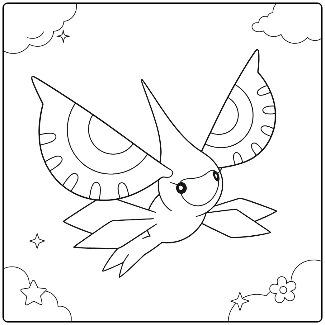 Masquerain coloring page