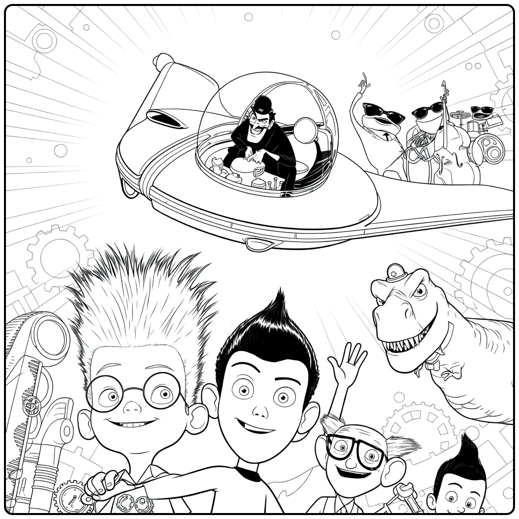 meet the Robinsons Adventure in Toekomst coloring page