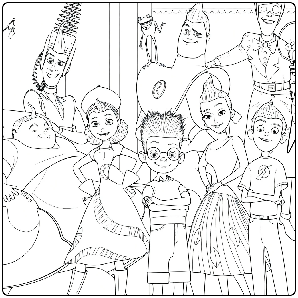 meet the Robinsons the Hele Family Robinson coloring page