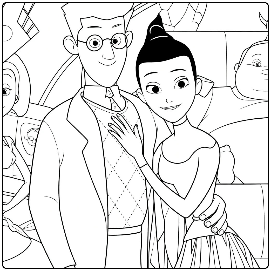 meet the Robinsons Het Gelukkige Stel coloring page