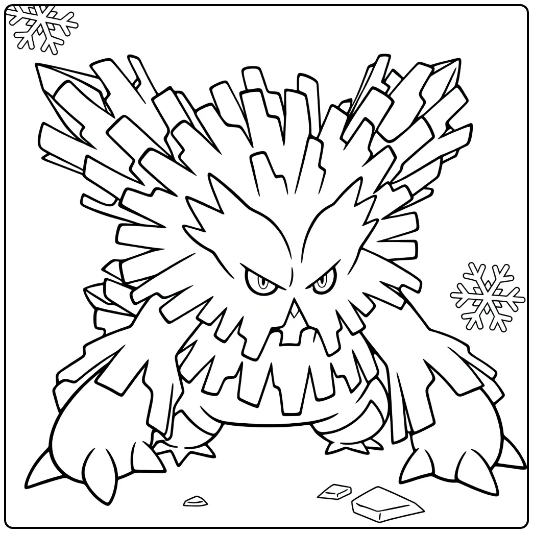 Mega Abomasnow coloring page