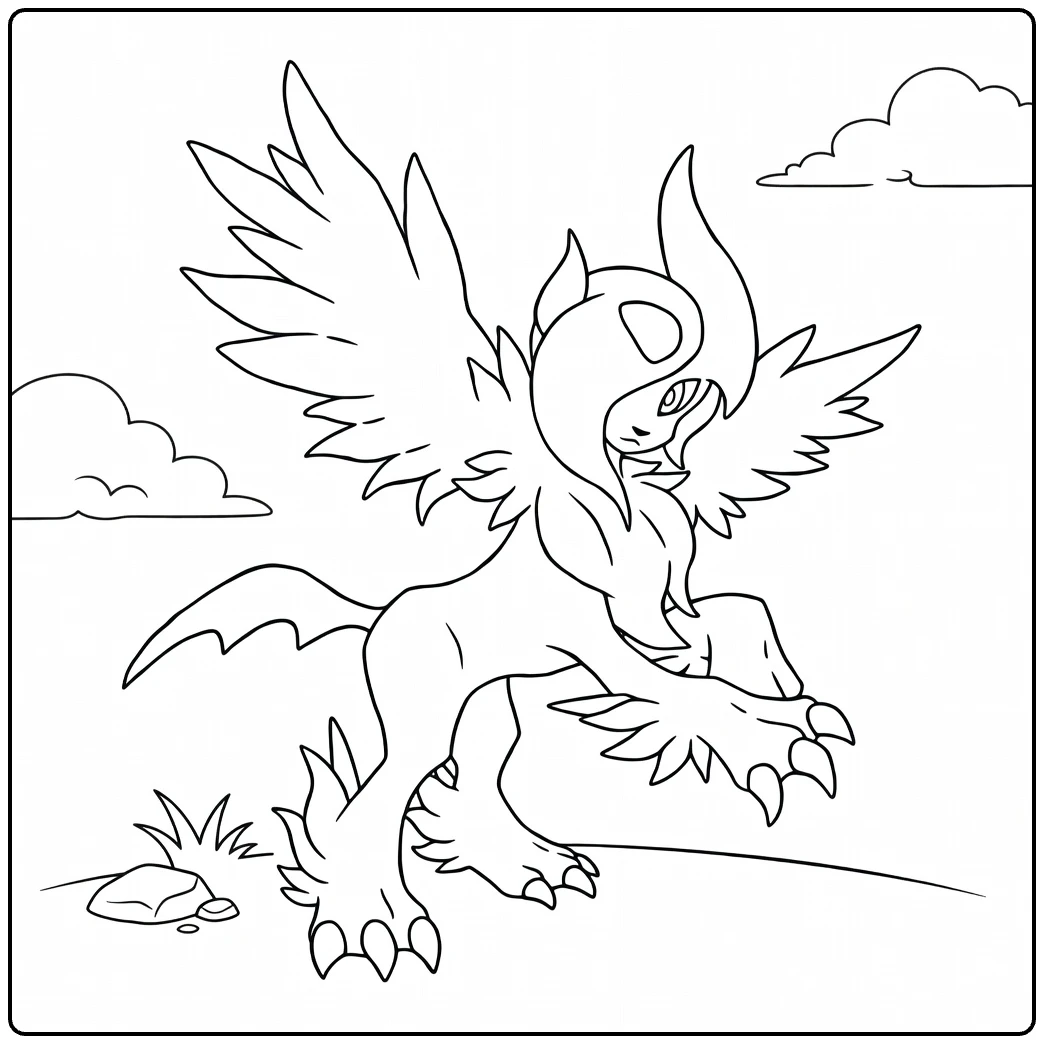 Mega Absol coloring page