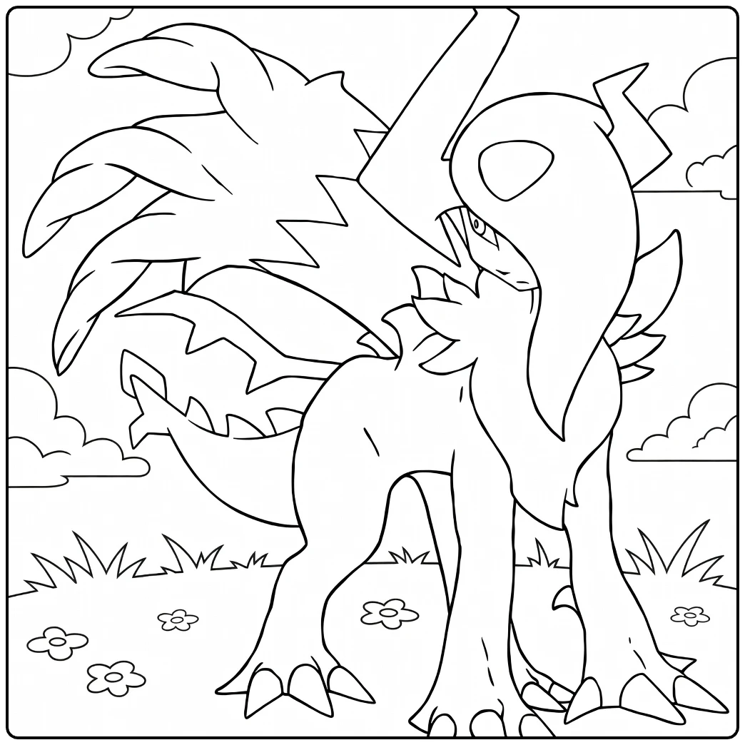 Mega Absol Z coloring page