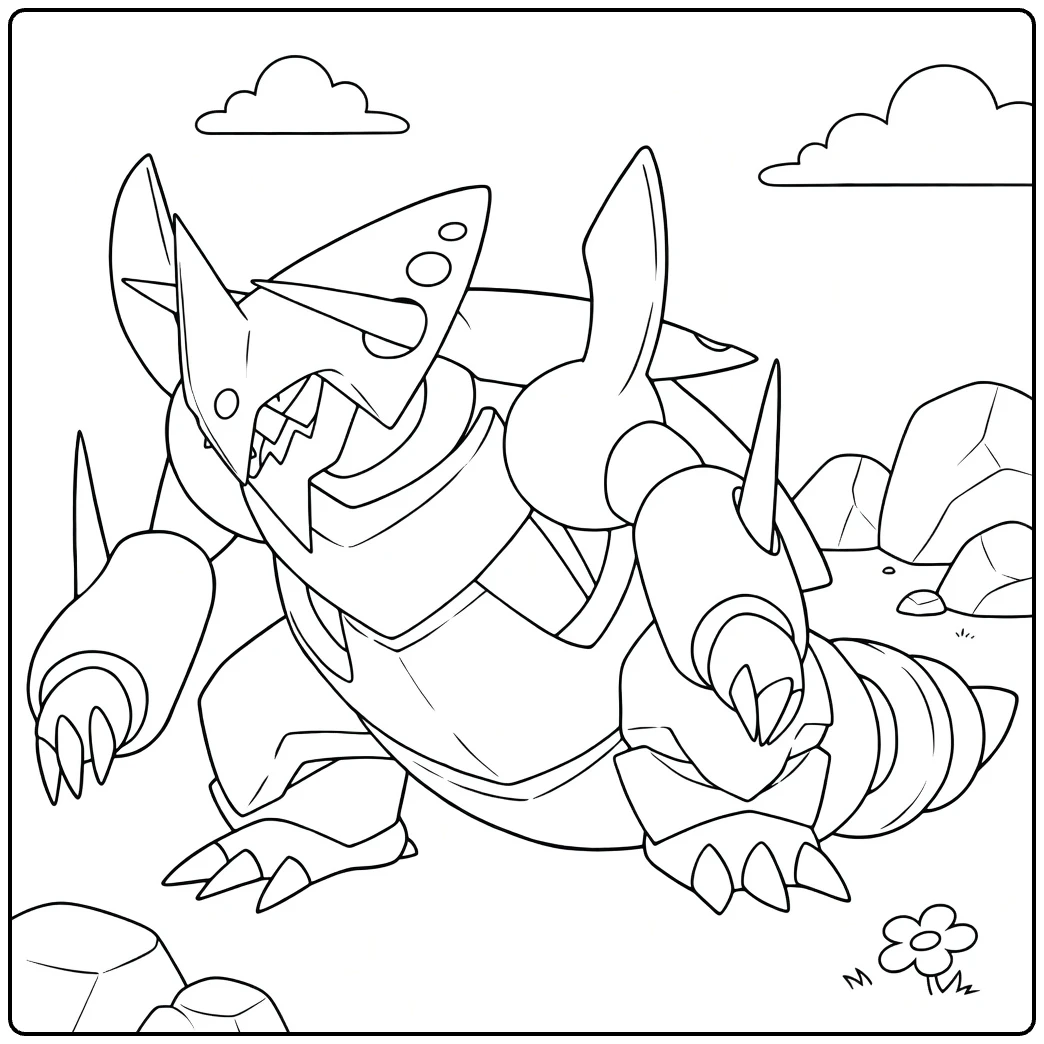 Mega Aggron coloring page