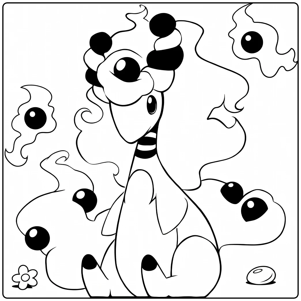 Mega Ampharos coloring page