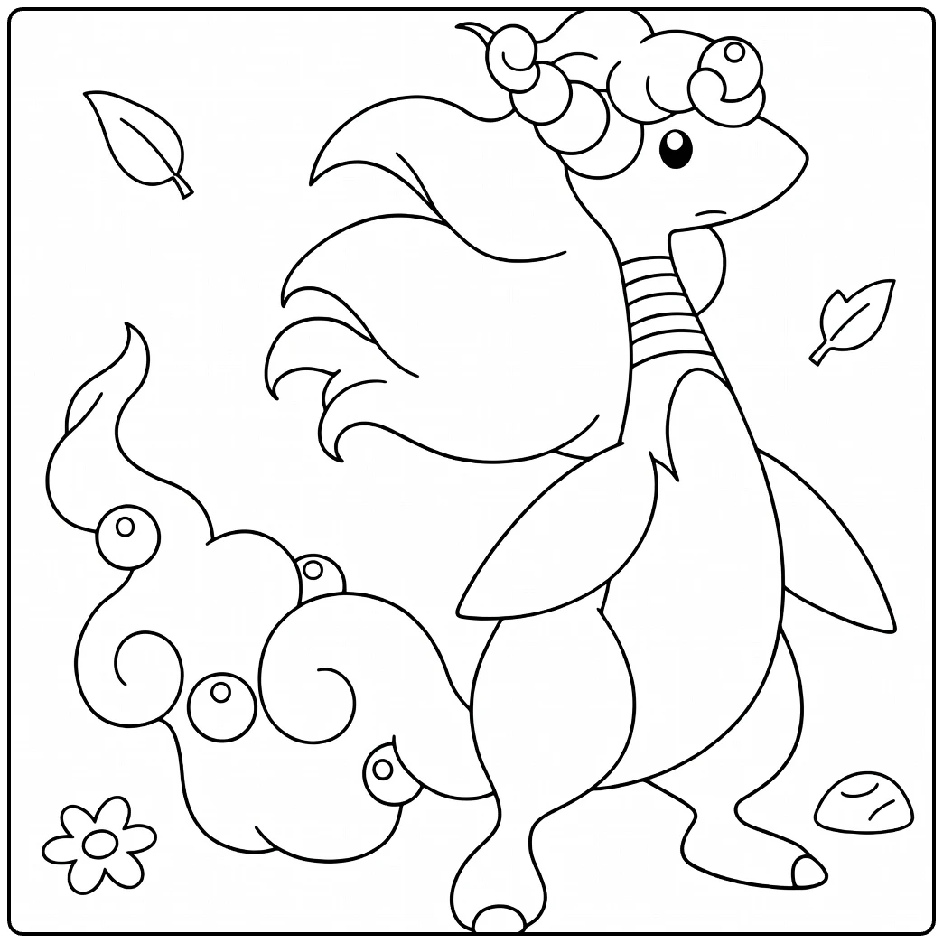 mega ampharos coloring page for kids download