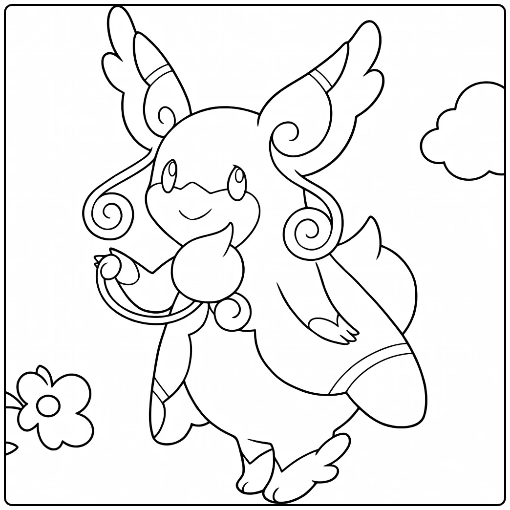 Mega Audino coloring page
