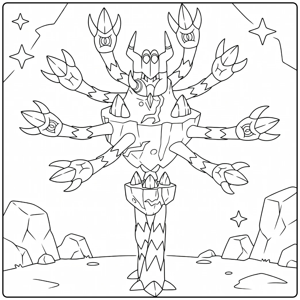 Mega Barbaracle coloring page