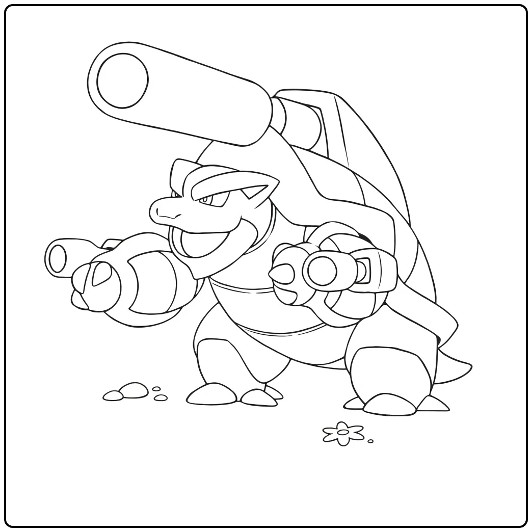 Mega Blastoise coloring page