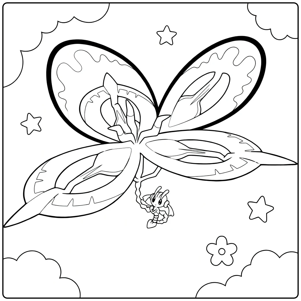 Mega Floette coloring page