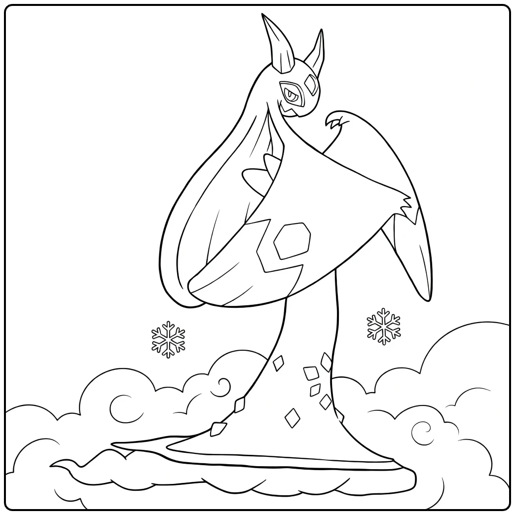 Mega Froslass coloring page