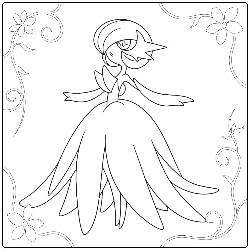 Mega Gardevoir coloring page