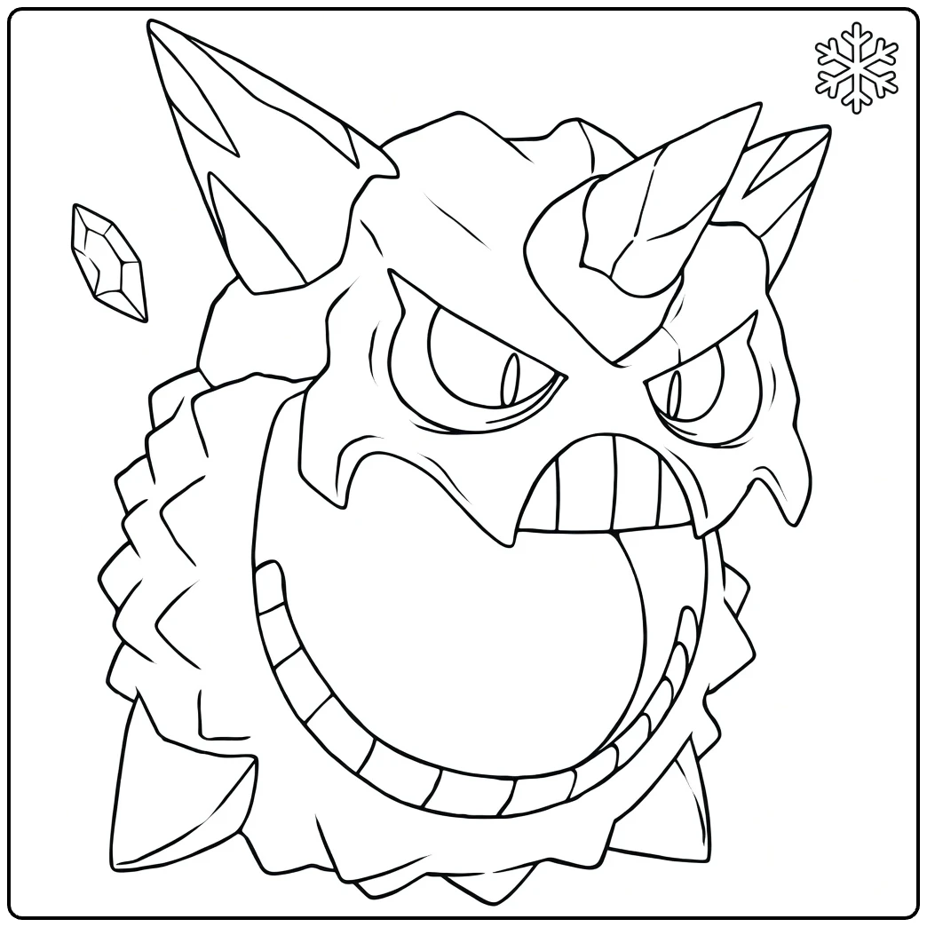 Mega Glalie coloring page