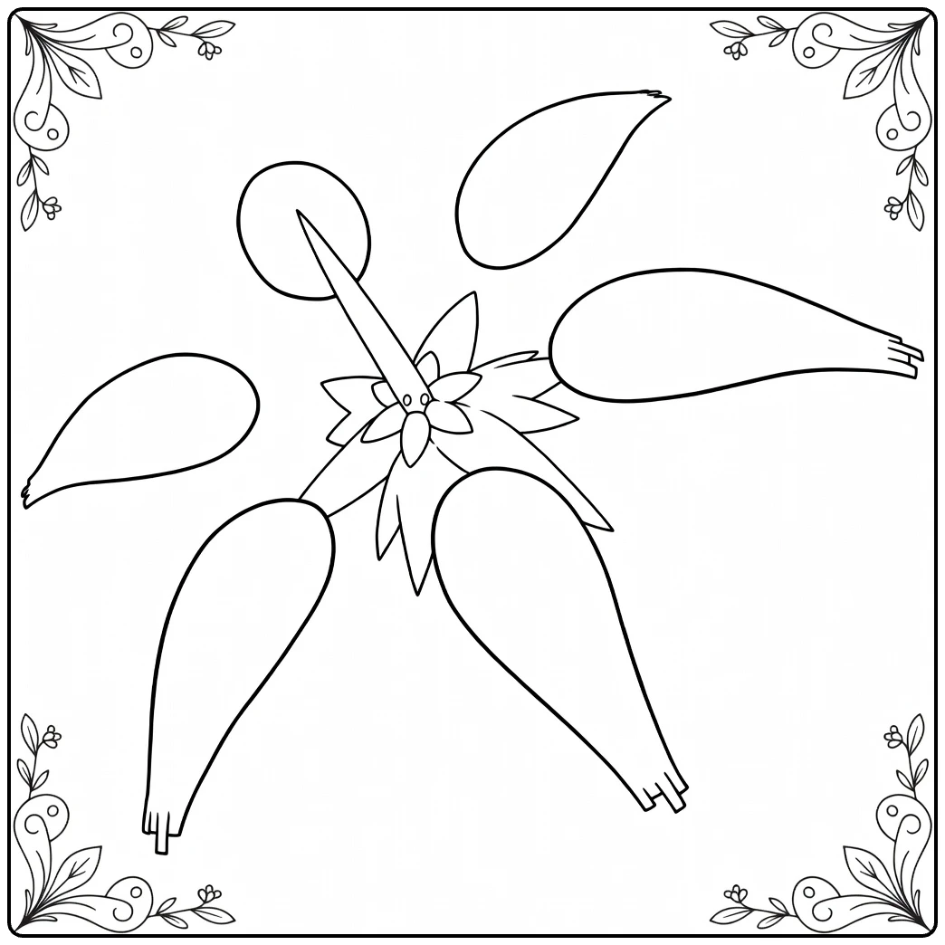 Mega Glimmora coloring page