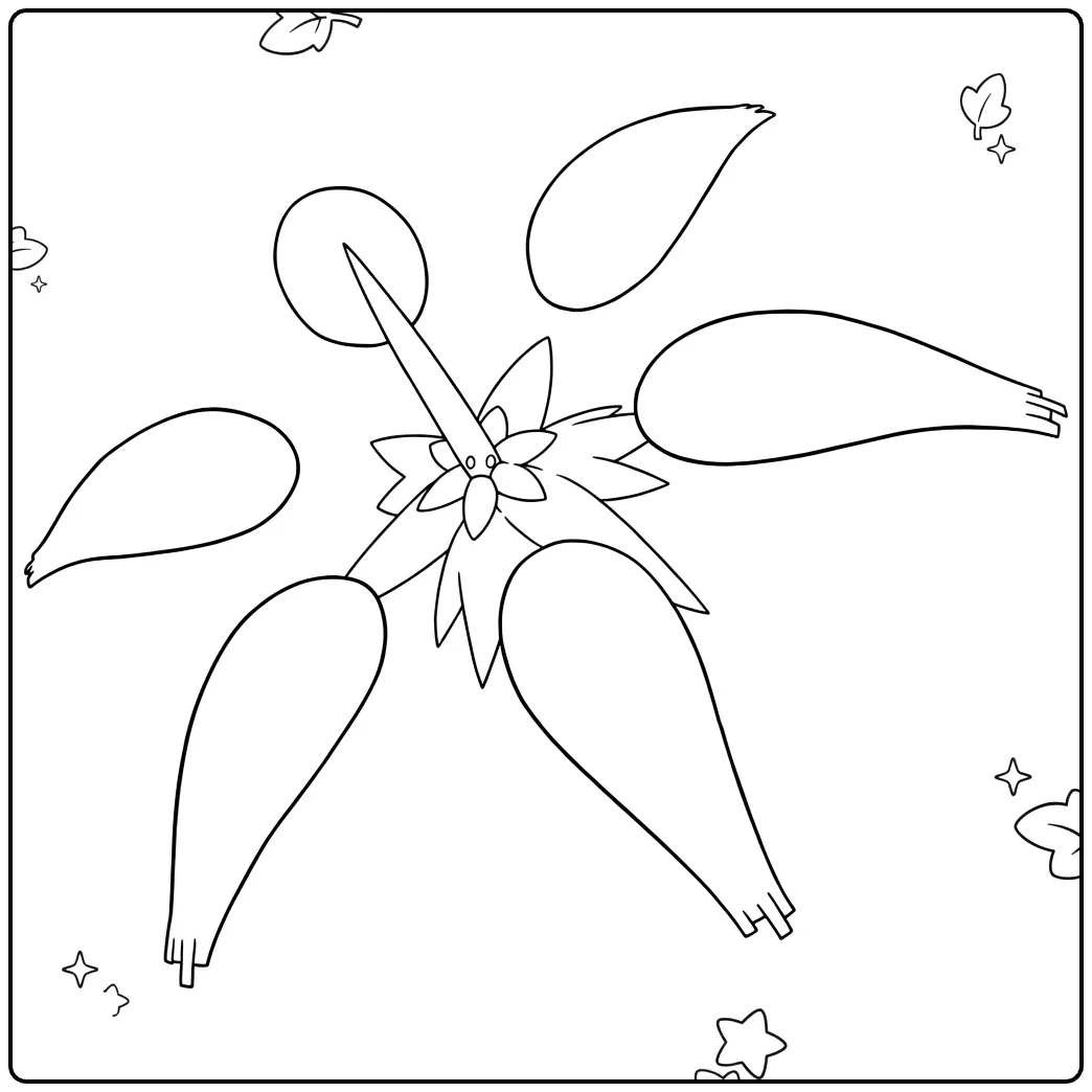 Mega Glimmora for Children coloring page