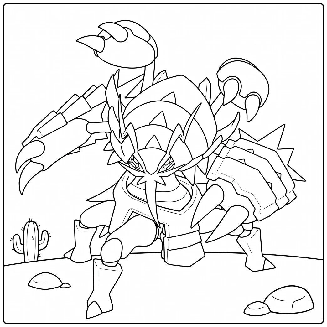 Mega Golisopod coloring page