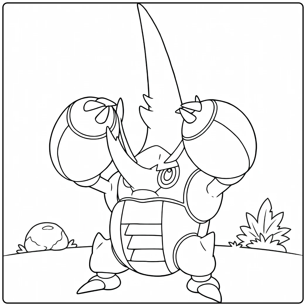 Mega Heracross coloring page