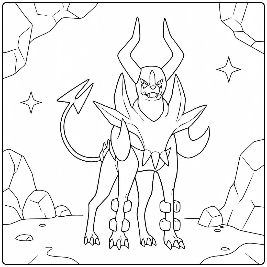 Mega Houndoom coloring page