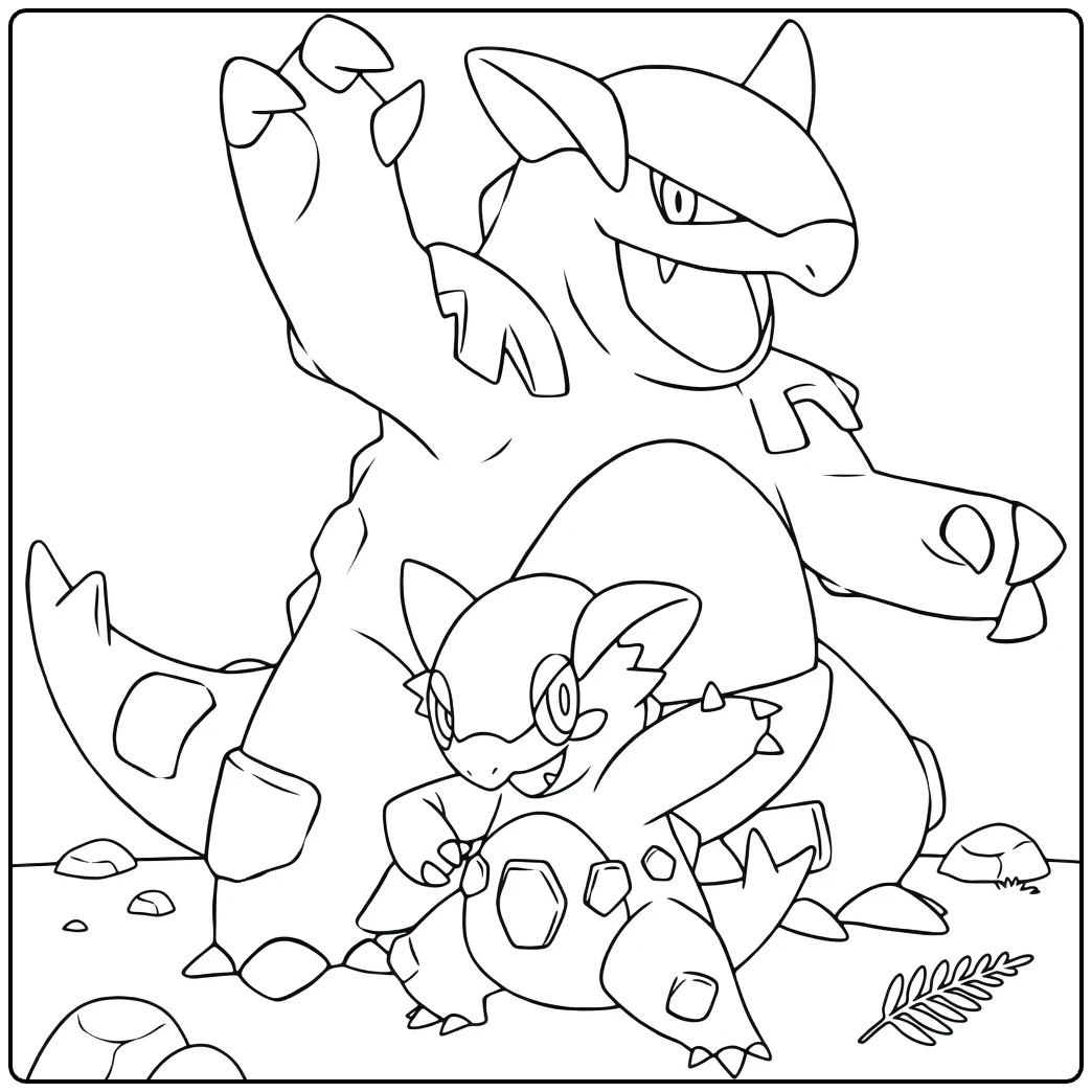 Mega Kangaskhan coloring page