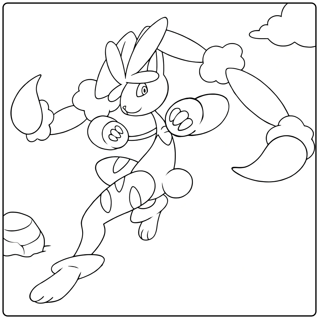 Mega Lopunny coloring page