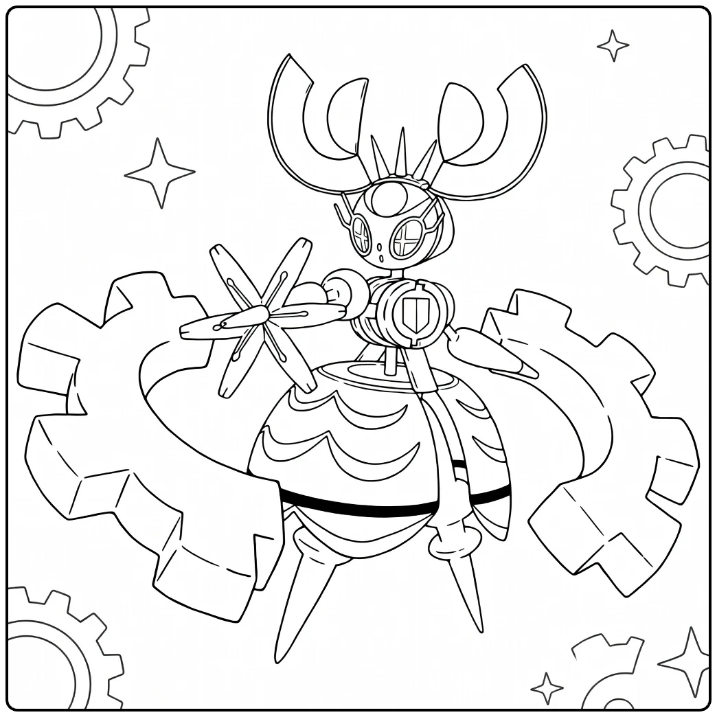 Mega Magearna coloring page