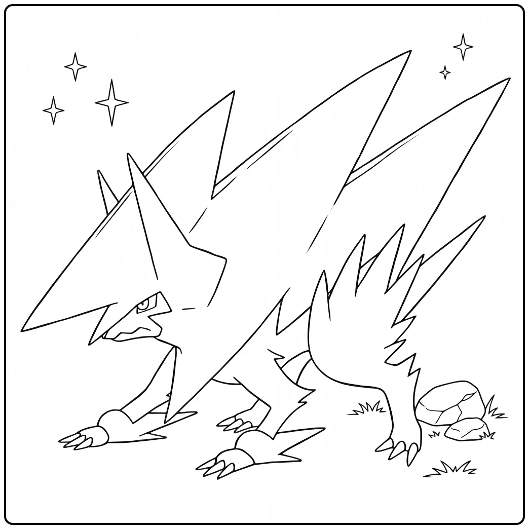 Mega Manectric coloring page