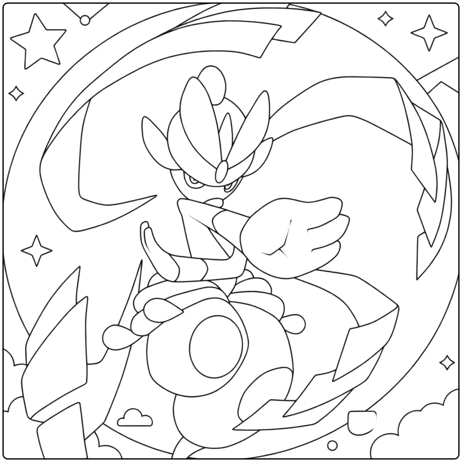 Mega Medicham coloring page