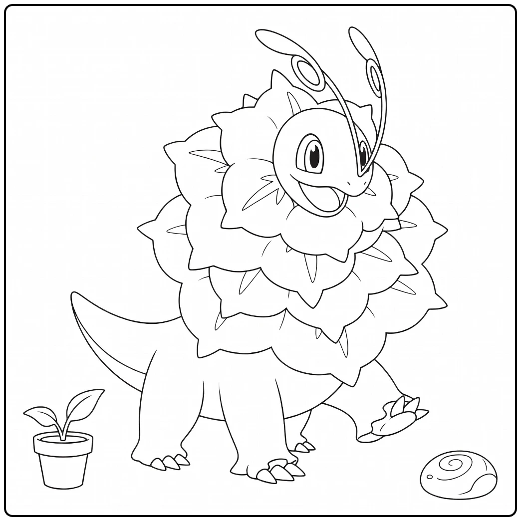 Mega Meganium coloring page