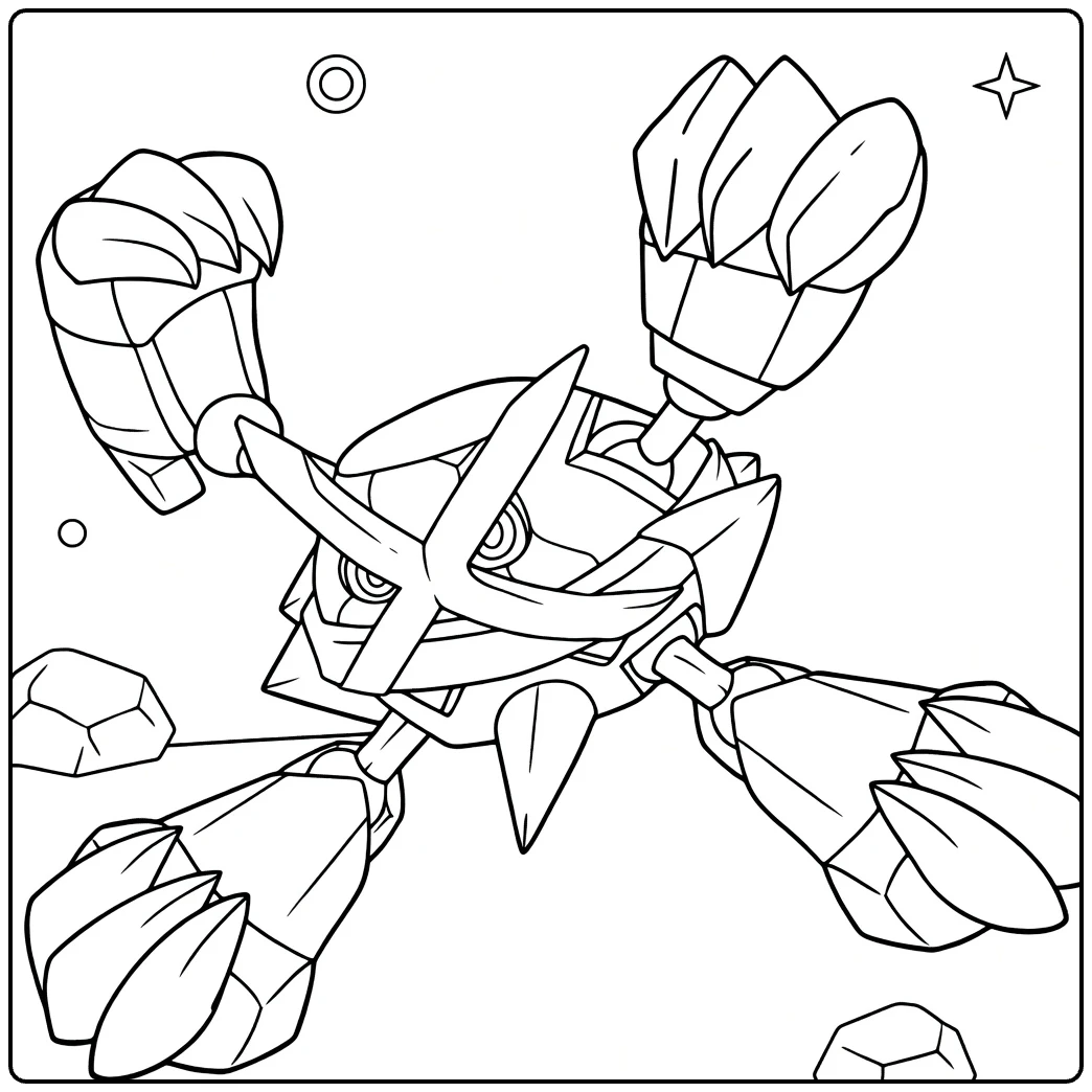 Mega Metagross coloring page