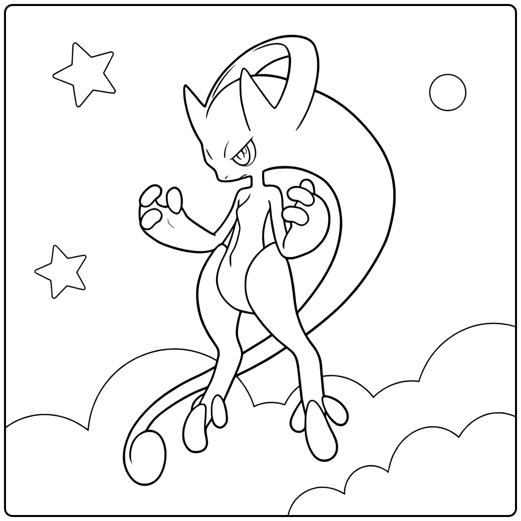 Mega Mewtwo Y coloring page
