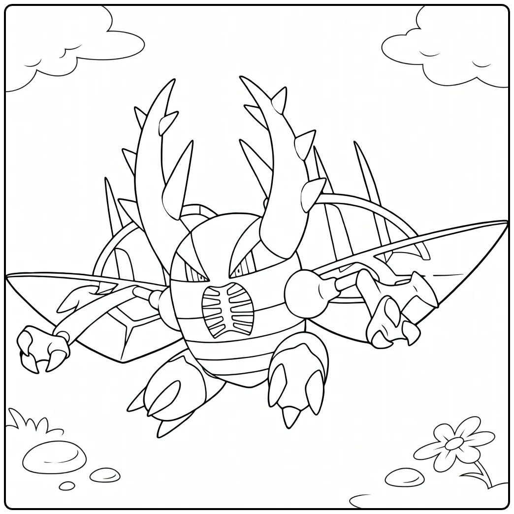 Mega Pinsir coloring page