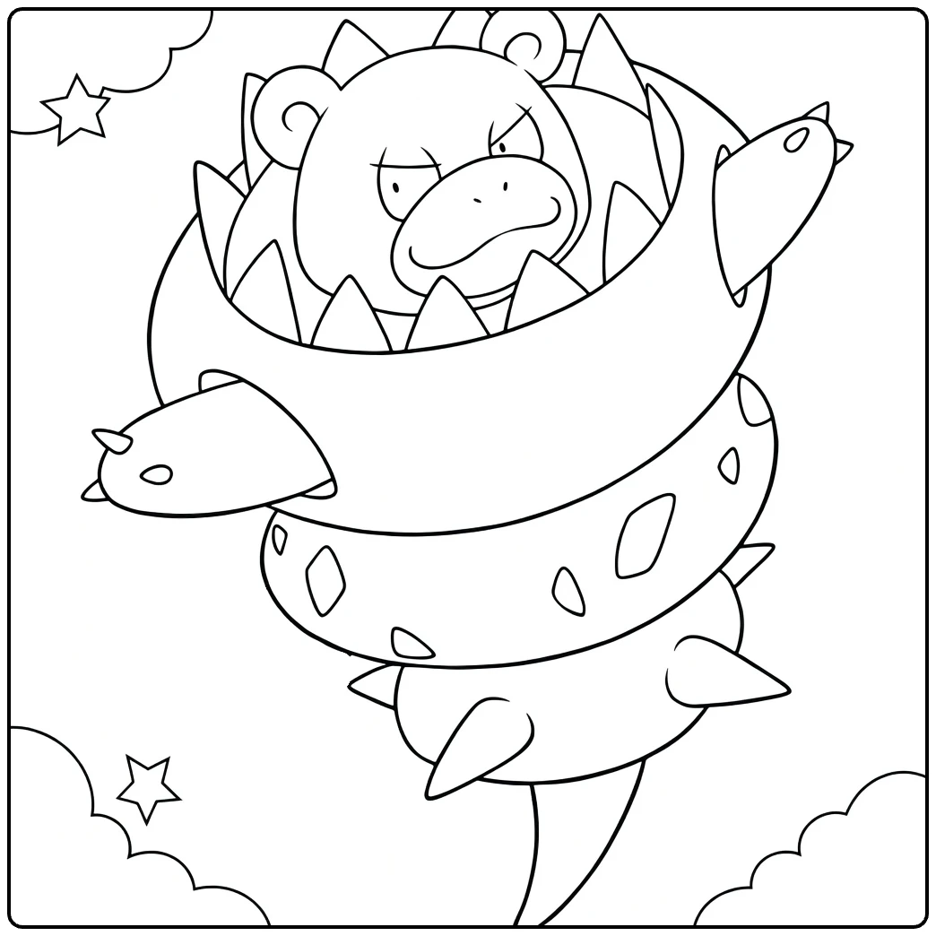 Mega Slowbro coloring page