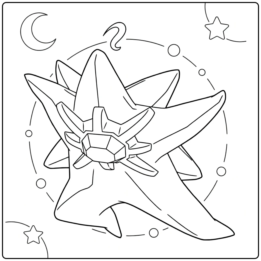Mega Starmie coloring page