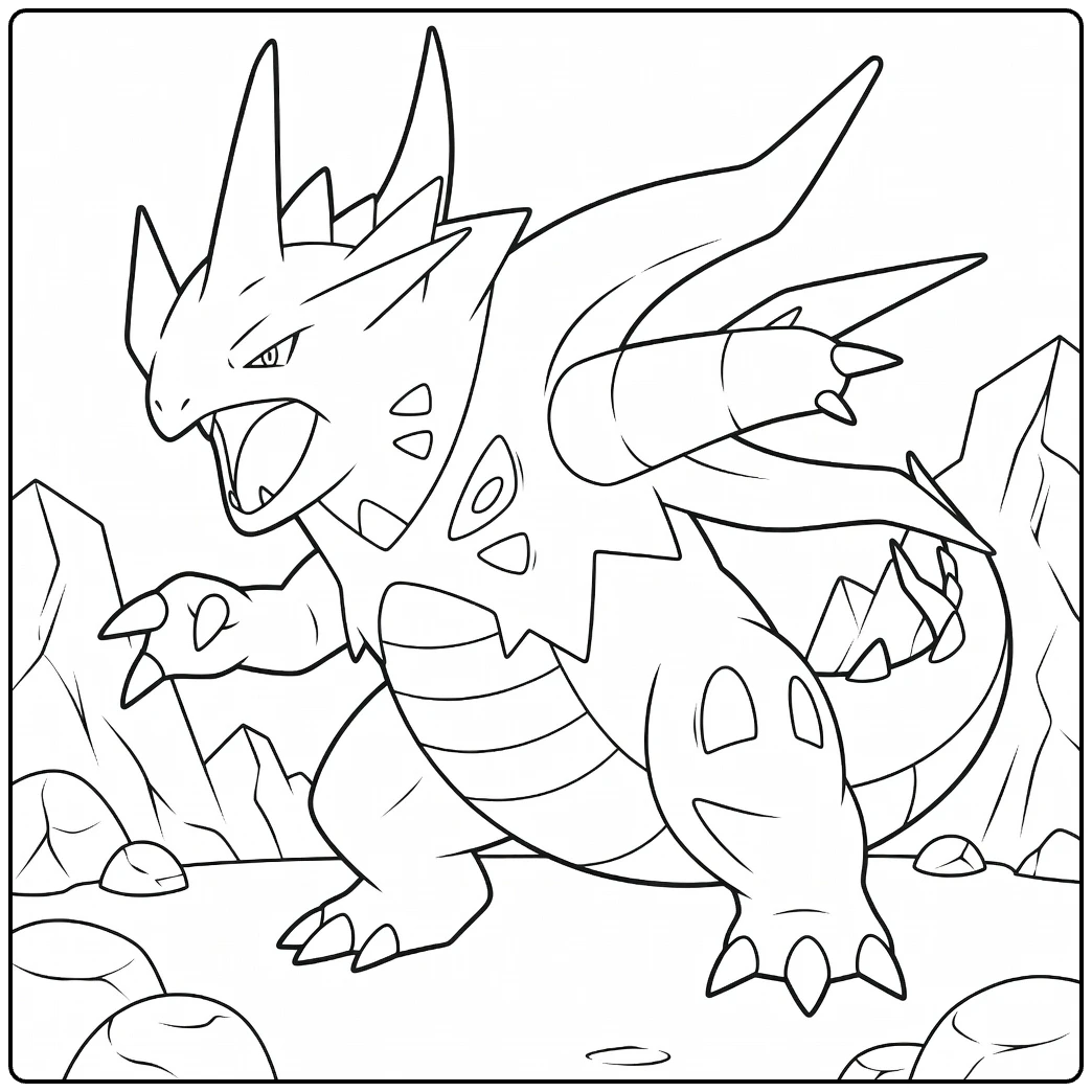 Mega Tyranitar coloring page