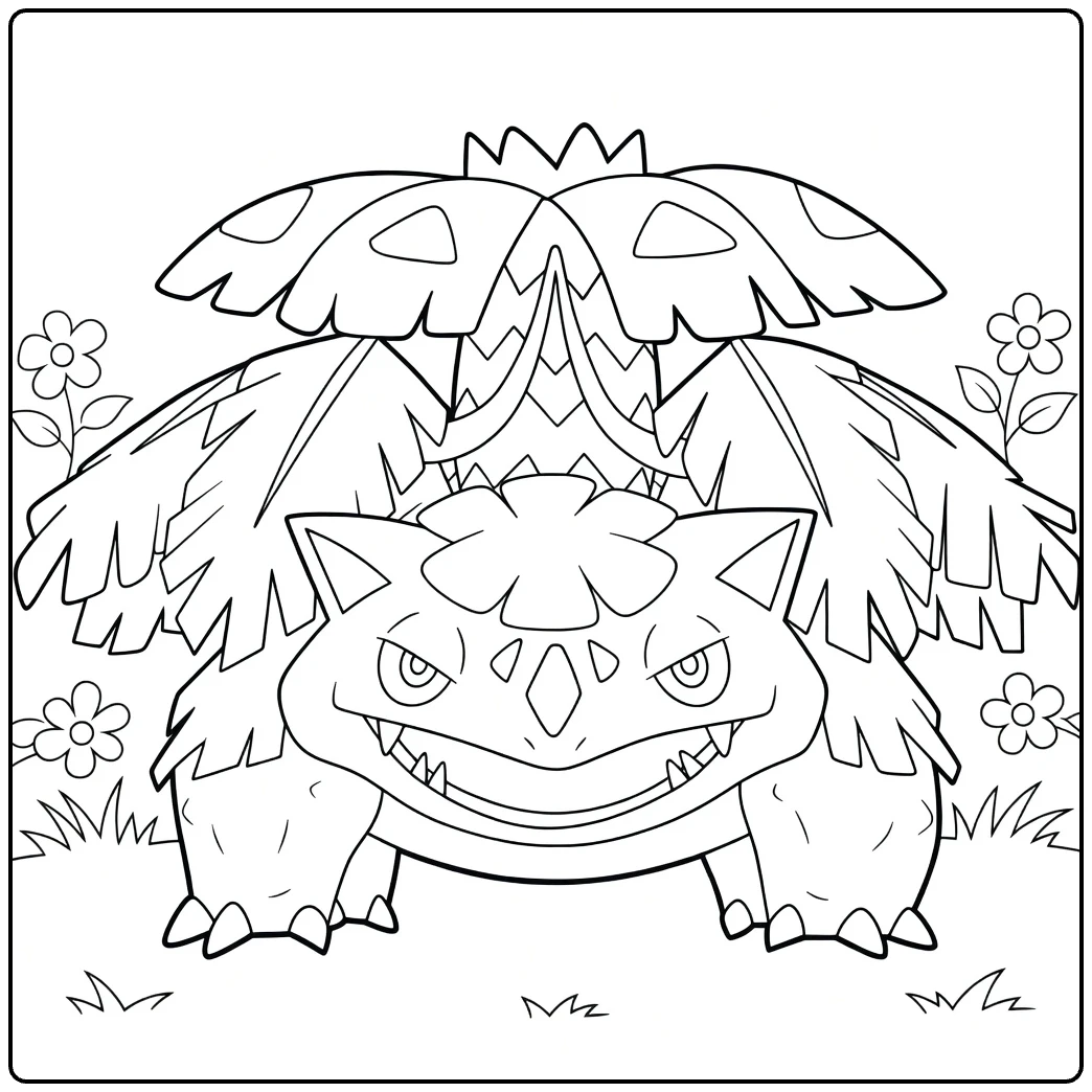 Mega Venusaur coloring page