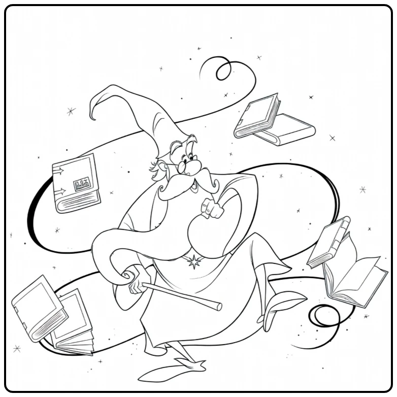 Merlin coloring page