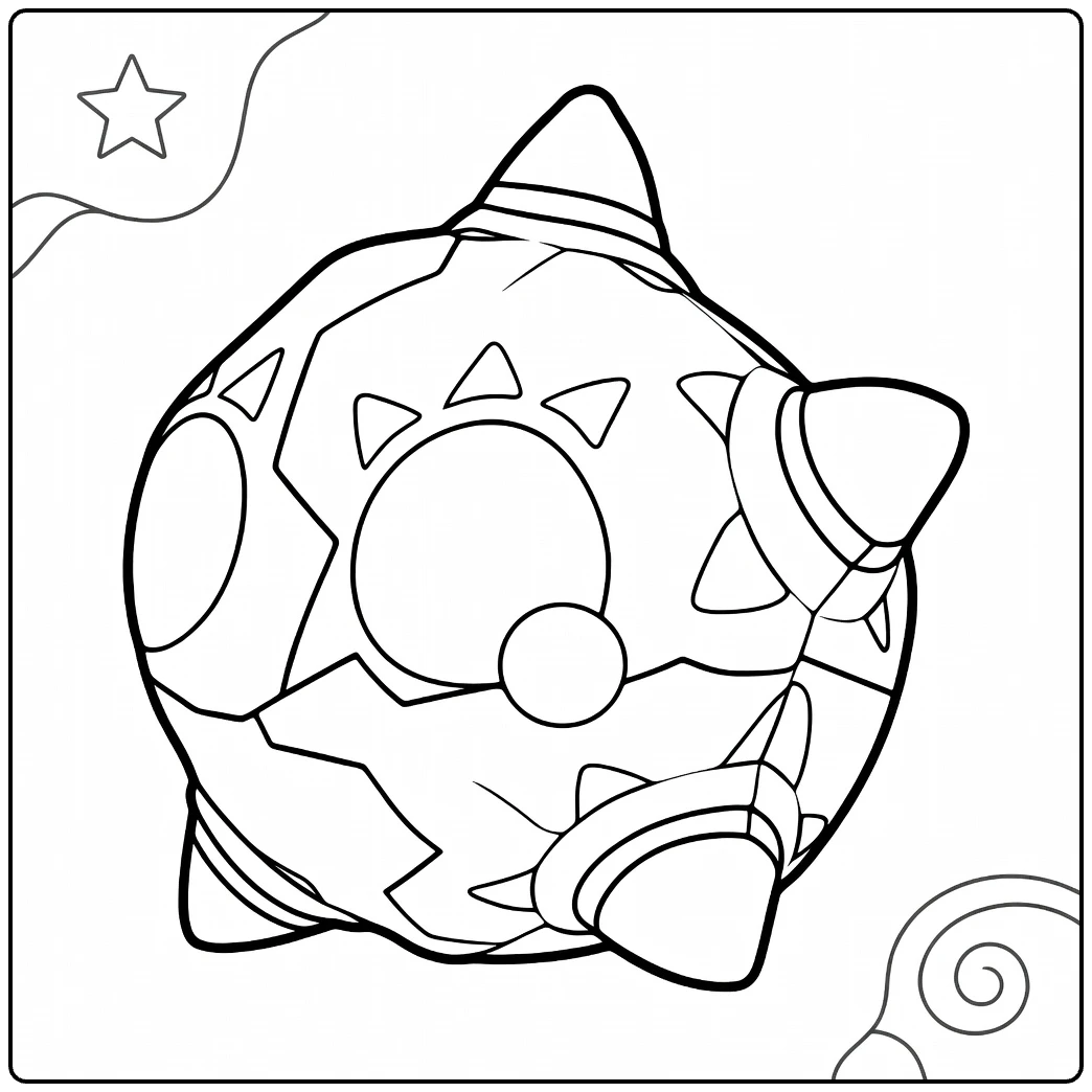 Minior Pokemon for Kids Color coloring page
