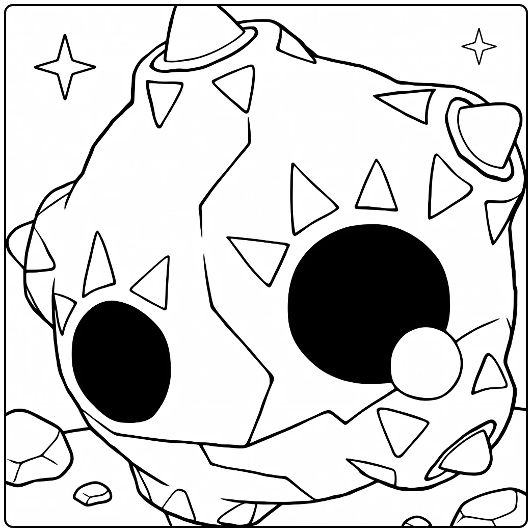 Minior Meteor Form for Kids coloring page