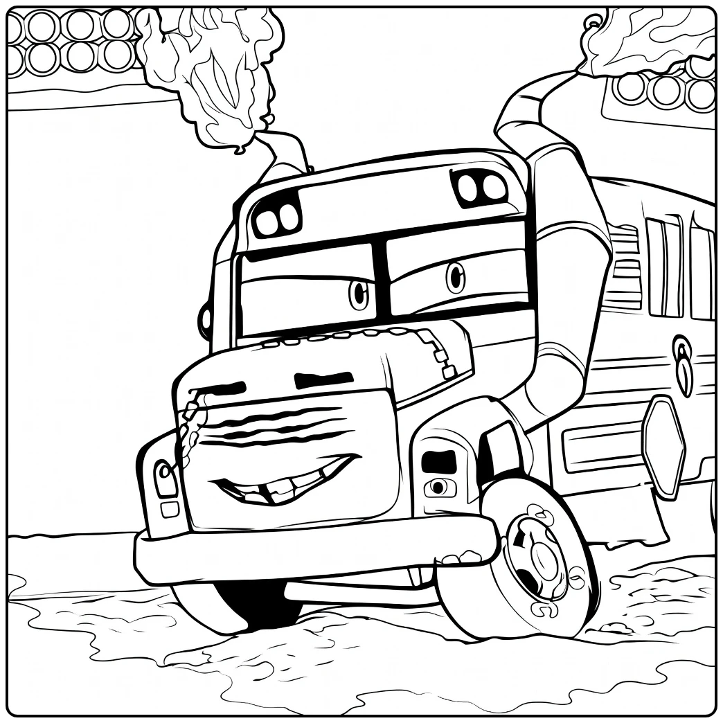 miss Fritter Rokende Uitlaat and Mud coloring page