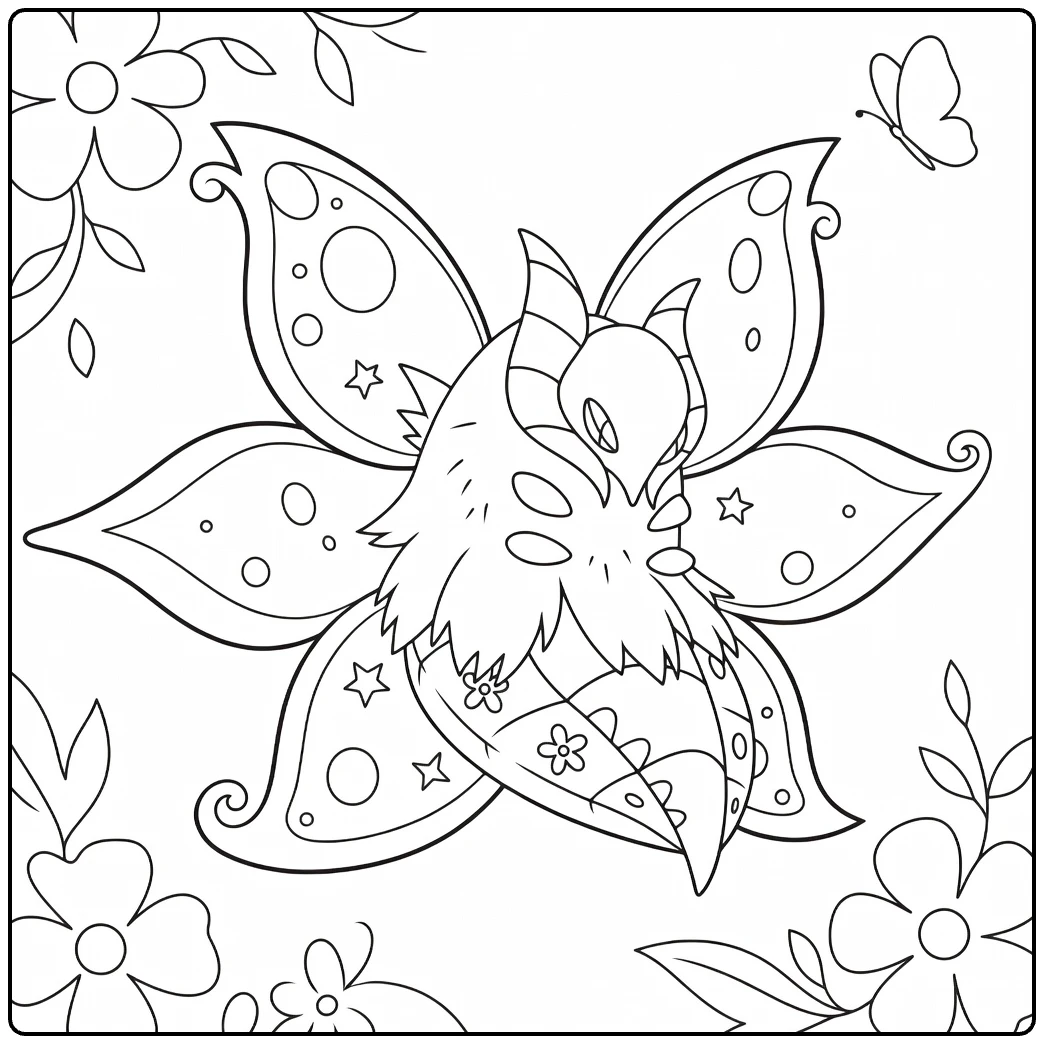 Volcarona coloring page