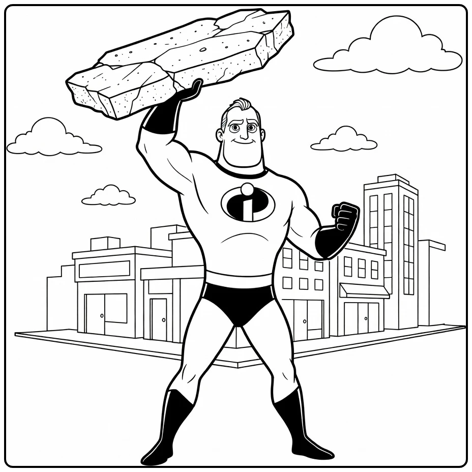 Mr Incredible coloring page