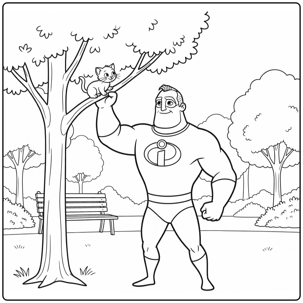 Mr Incredible coloring page