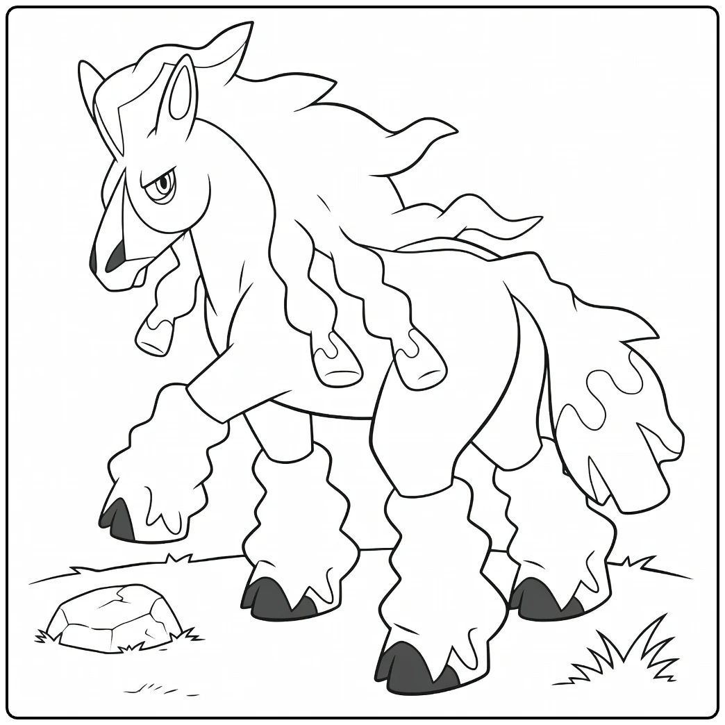 Mudsdale for Kids Krachtig Horse coloring page