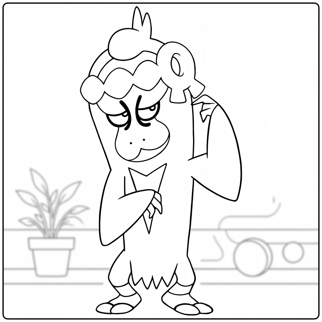 Munkidori coloring page