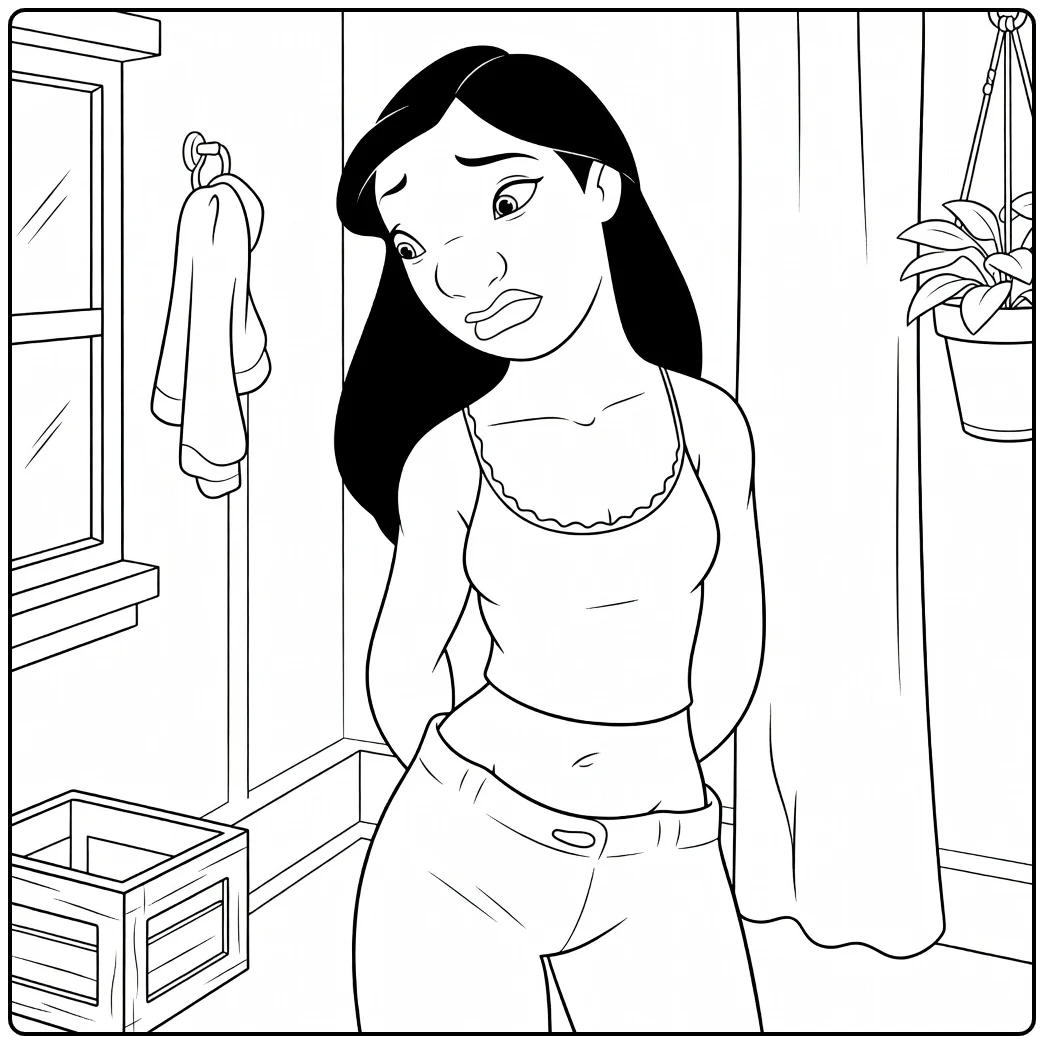 nani Lilo Nani from Lilo and Stitch coloring page